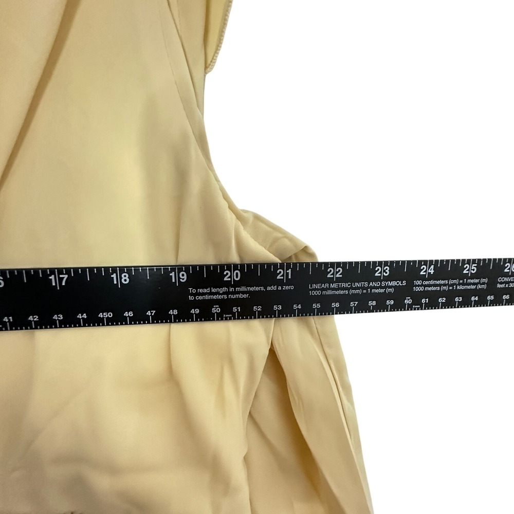 SHEIN Curve Yellow Ruffle Maxi Dress Womens 2XL Long Sleeve V-Neck Formal New - Picture 6 of 10
